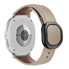 Magnetic Fold Genuine Buckle Leather Watch Band, For Samsung Galaxy Watch8 / Watch8 Classic - DealBuddy