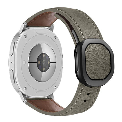 Magnetic Fold Genuine Buckle Leather Watch Band