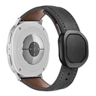 Magnetic Fold Genuine Buckle Leather Watch Band, For Samsung Galaxy Watch8 / Watch8 Classic - DealBuddy