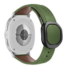 Magnetic Fold Genuine Buckle Leather Watch Band, For Samsung Galaxy Watch8 / Watch8 Classic - DealBuddy