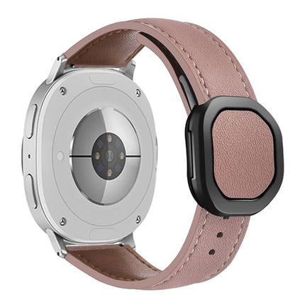 Magnetic Fold Genuine Buckle Leather Watch Band, For Samsung Galaxy Watch8 / Watch8 Classic - DealBuddy