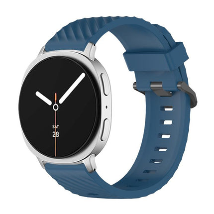 Black Buckle Spruce Silicone Watch Band