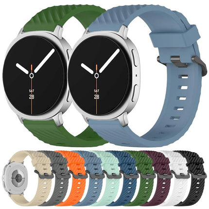 Black Buckle Spruce Silicone Watch Band