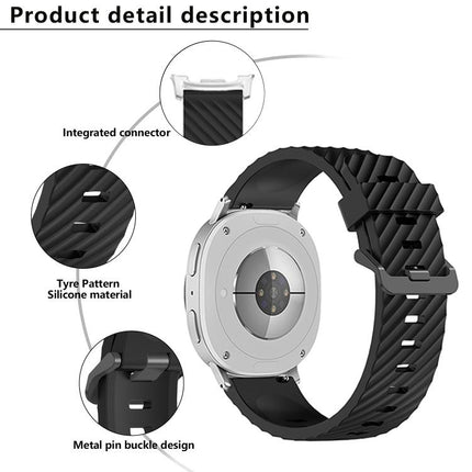 Black Buckle Spruce Silicone Watch Band, For Samsung Galaxy Watch8 / Watch8 Classic - DealBuddy