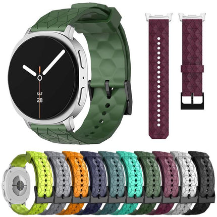 Football Texture Solid Color Silicone Watch Band