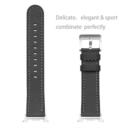 Round Tail Square Buckle Leather Watch Band, For Samsung Galaxy Watch8 / Watch8 Classic - DealBuddy