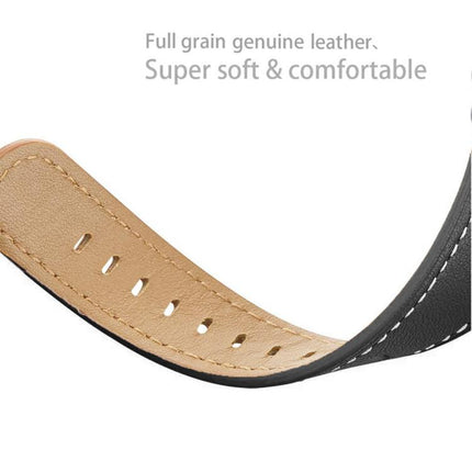 Round Tail Square Buckle Leather Watch Band, For Samsung Galaxy Watch8 / Watch8 Classic - DealBuddy