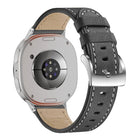 Round Tail Square Buckle Leather Watch Band, For Samsung Galaxy Watch8 / Watch8 Classic - DealBuddy