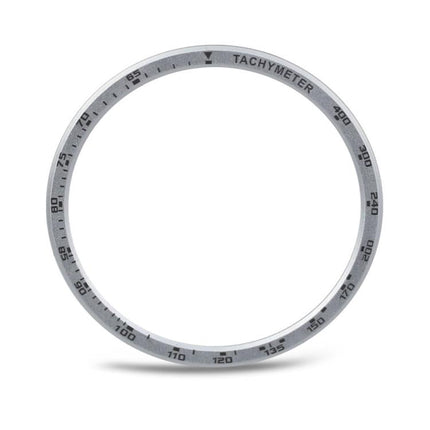 Speed Bezel and Wavy Grain Stitched Color Buckle Silicone Watch Band