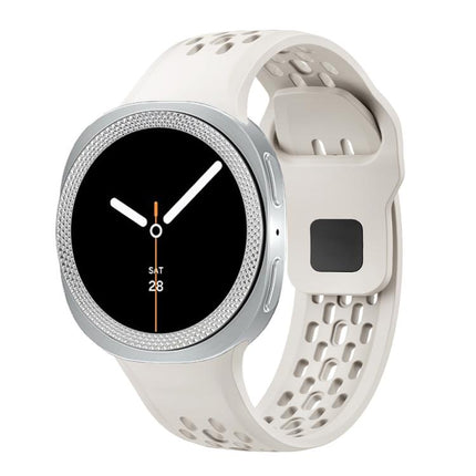 Rhombic Texture Bezel and Black Reverse Buckle Silicone Watch Band
