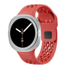 Rhombic Texture Bezel and Black Reverse Buckle Silicone Watch Band