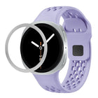 Rhombic Texture Bezel and Black Reverse Buckle Silicone Watch Band