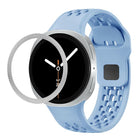 Rhombic Texture Bezel and Black Reverse Buckle Silicone Watch Band, For Samsung Galaxy Watch8 44mm, For Samsung Galaxy Watch8 40mm - DealBuddy