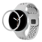 Rhombic Texture Bezel and Black Reverse Buckle Silicone Watch Band