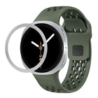 Rhombic Texture Bezel and Black Reverse Buckle Silicone Watch Band, For Samsung Galaxy Watch8 44mm, For Samsung Galaxy Watch8 40mm - DealBuddy
