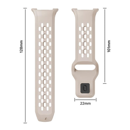 Diamond Bezel and Black Reverse Buckle Silicone Watch Band