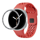 Speed Bezel and Black Reverse Buckle Silicone Watch Band, For Samsung Galaxy Watch8 44mm, For Samsung Galaxy Watch8 40mm - DealBuddy