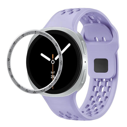 Speed Bezel and Black Reverse Buckle Silicone Watch Band, For Samsung Galaxy Watch8 44mm, For Samsung Galaxy Watch8 40mm - DealBuddy