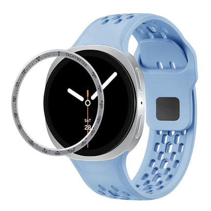 Speed Bezel and Black Reverse Buckle Silicone Watch Band, For Samsung Galaxy Watch8 44mm, For Samsung Galaxy Watch8 40mm - DealBuddy