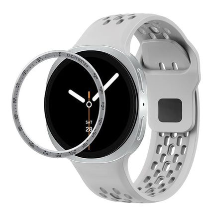 Speed Bezel and Black Reverse Buckle Silicone Watch Band, For Samsung Galaxy Watch8 44mm, For Samsung Galaxy Watch8 40mm - DealBuddy