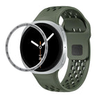 Speed Bezel and Black Reverse Buckle Silicone Watch Band, For Samsung Galaxy Watch8 44mm, For Samsung Galaxy Watch8 40mm - DealBuddy