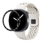 Speed Bezel and Black Reverse Buckle Silicone Watch Band, For Samsung Galaxy Watch8 44mm, For Samsung Galaxy Watch8 40mm - DealBuddy