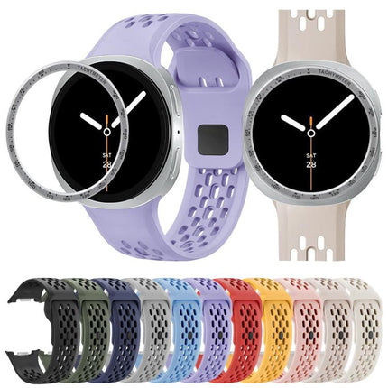 Speed Bezel and Black Reverse Buckle Silicone Watch Band