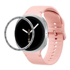 Speed Bezel and Solid Color Stitched Silicone Watch Band