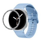 Speed Bezel and Solid Color Stitched Silicone Watch Band