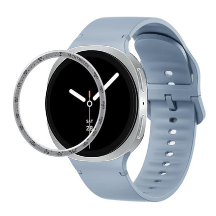 Speed Bezel and Solid Color Stitched Silicone Watch Band