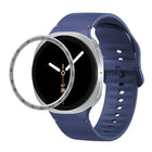 Speed Bezel and Solid Color Stitched Silicone Watch Band