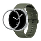 Speed Bezel and Solid Color Stitched Silicone Watch Band