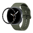 Speed Bezel and Solid Color Stitched Silicone Watch Band