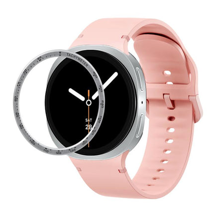 Speed Bezel and Solid Color Stitched Silicone Watch Band