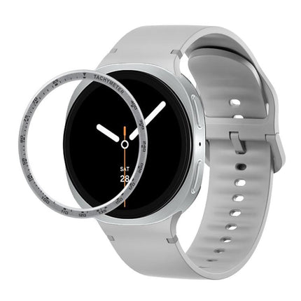 Speed Bezel and Solid Color Stitched Silicone Watch Band