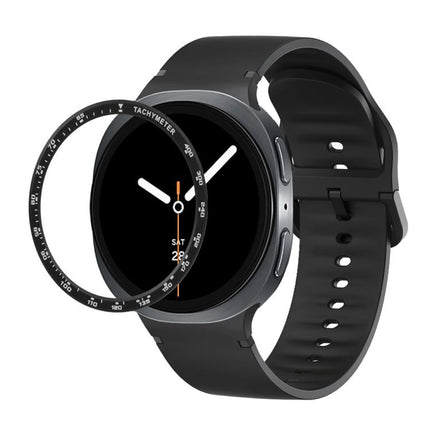Speed Bezel and Solid Color Stitched Silicone Watch Band