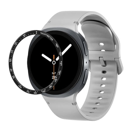 Speed Bezel and Solid Color Stitched Silicone Watch Band