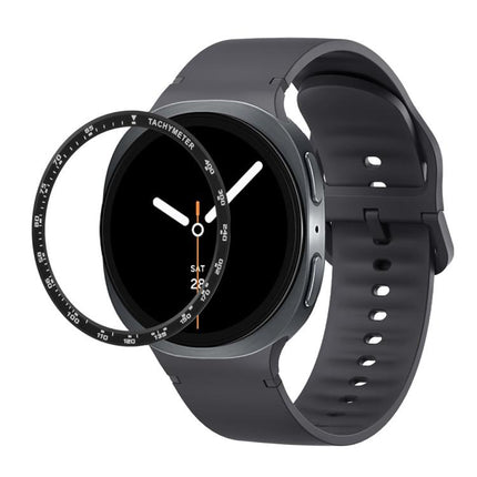 Speed Bezel and Solid Color Stitched Silicone Watch Band