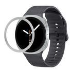Rhombic Texture Bezel and Solid Color Stitched Silicone Watch Band, For Samsung Galaxy Watch8 44mm, For Samsung Galaxy Watch8 40mm - DealBuddy