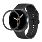 Rhombic Texture Bezel and Solid Color Stitched Silicone Watch Band