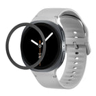 Rhombic Texture Bezel and Solid Color Stitched Silicone Watch Band