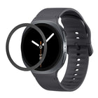 Rhombic Texture Bezel and Solid Color Stitched Silicone Watch Band, For Samsung Galaxy Watch8 44mm, For Samsung Galaxy Watch8 40mm - DealBuddy