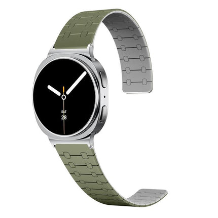 Two Color Loop Magnetic Silicone Watch Band, For Samsung Galaxy Watch8 / Watch8 Classic - DealBuddy