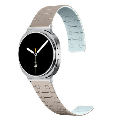 Two Color Loop Magnetic Silicone Watch Band, For Samsung Galaxy Watch8 / Watch8 Classic - DealBuddy