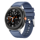 Metal Head Leather Skin Silicone Watch Band
