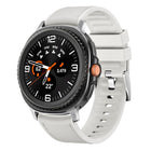 Metal Head Leather Skin Silicone Watch Band