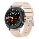 Metal Head Leather Skin Silicone Watch Band