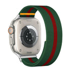For Apple Watch 46mm / 49mm / 45mm / 44mm / Green with Red