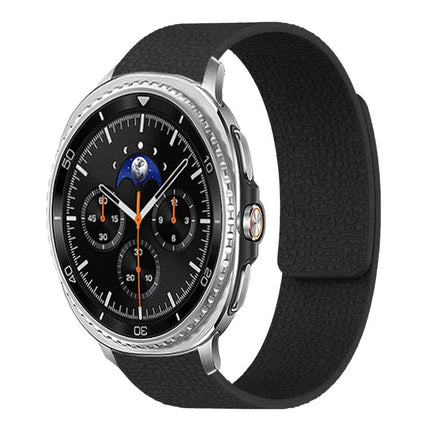 Lychee Texture Soft Magnetic Silicone Watch Band
