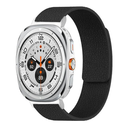 Lychee Texture Soft Magnetic Silicone Watch Band, For Samsung Galaxy Watch Ultra 47mm / Ultra 2025, For Samsung Galaxy Watch8 / 8 Classic - DealBuddy
